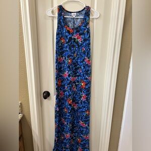 Lularoe Dani Floral Blue Maxi Dress